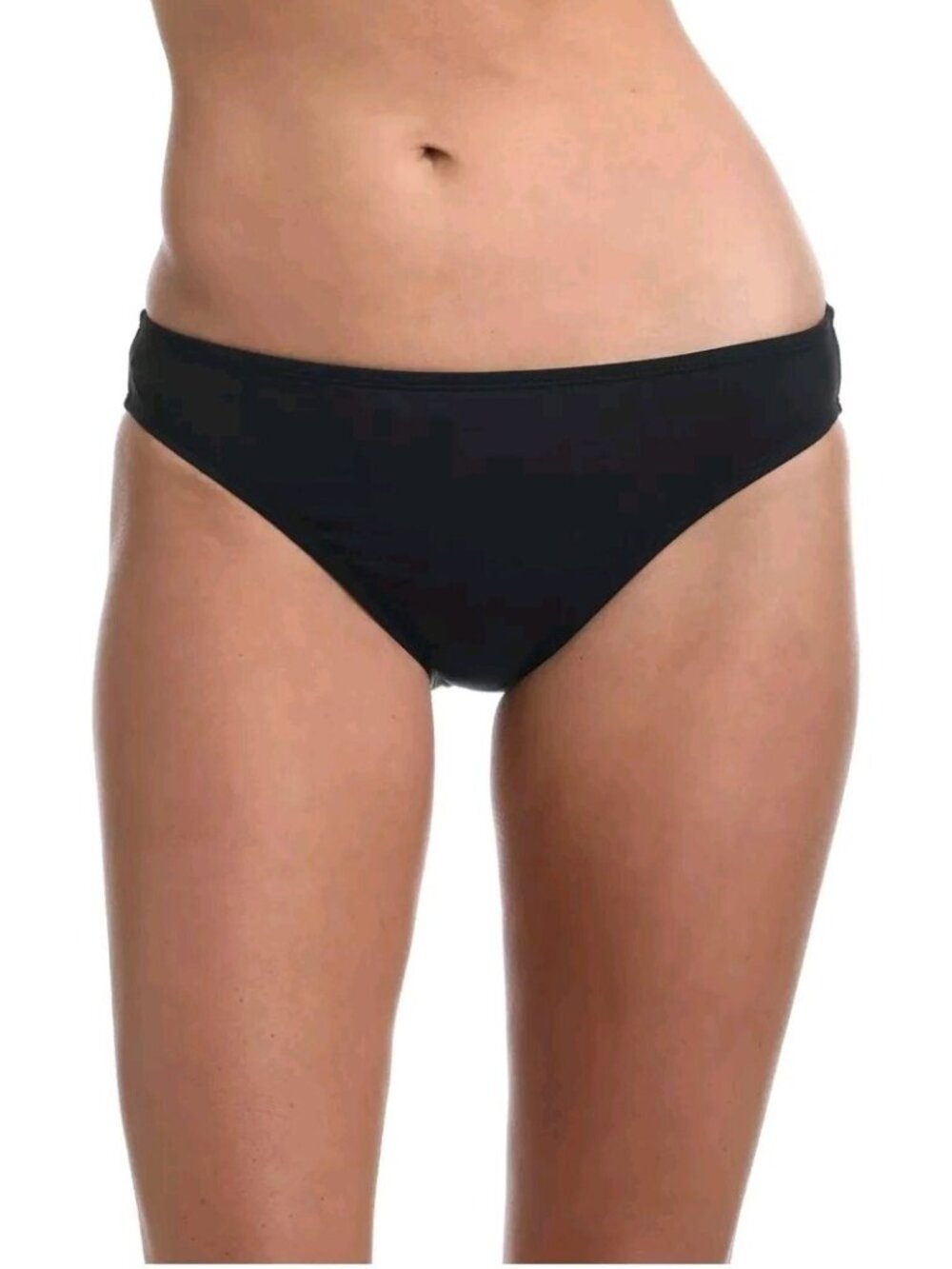 La Blanca Women 12 Island Goddess Solid Hipster Bikini Swimsuit Bottom Black NWT